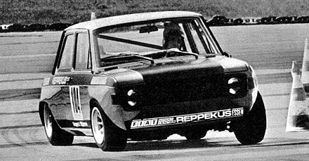 Racing Auto Rims on Fiat 128