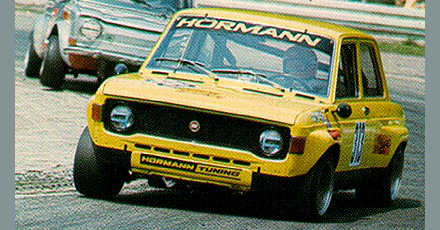 Racing Auto Rims on Fiat 128 Berlina